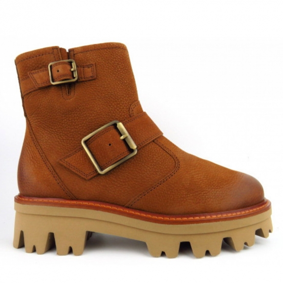 Paul Green Grainde Nubuk Stiefel in Mittelbraun