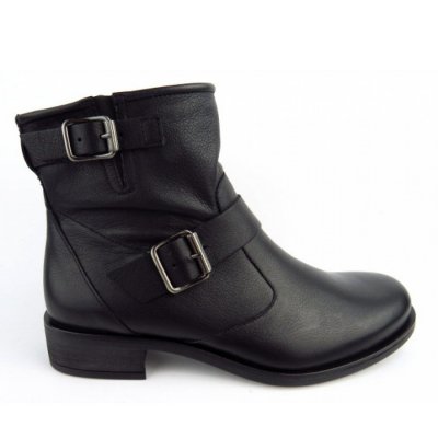 Paul Green Washed Calf Stiefelette in Schwarz