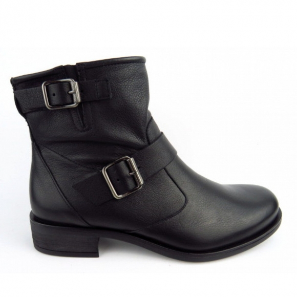 Paul Green Washed Calf Stiefelette in Schwarz