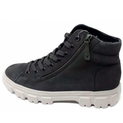 Paul Green Grained Nubuk Iron Schnürstiefelette in grau