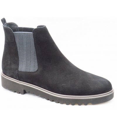 Paul Green Sportnubuk schwarz Chelsea Boot in schwarz