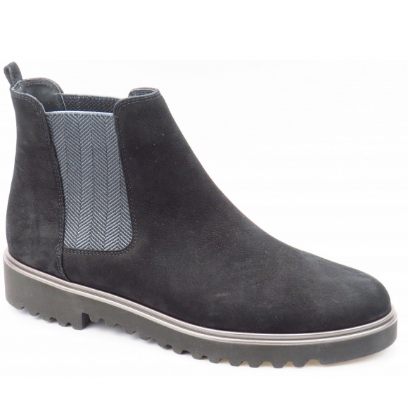Paul Green Sportnubuk schwarz Chelsea Boot in schwarz