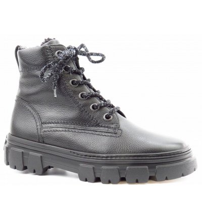 Paul Green Calf black Lammfell Stiefelette in Schwarz