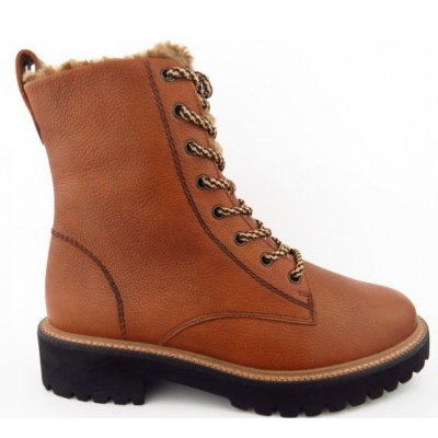 Paul Green Calf Cognac Stiefelette in Mittelbraun