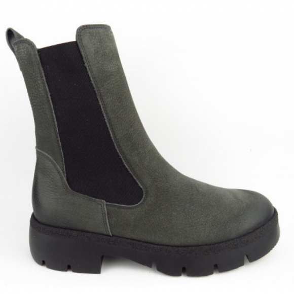 Paul Green Grained Nubuk iron Chelsea Boot in Grau