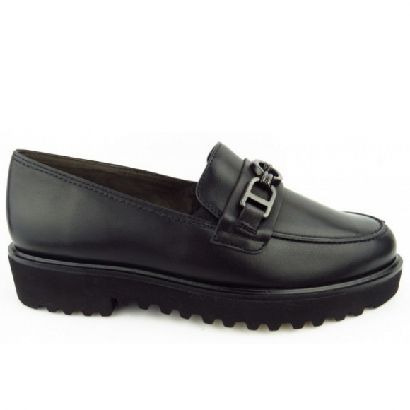 Paul Green Calf Slipper in Schwarz
