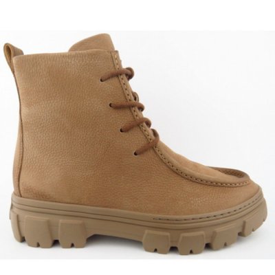 Paul Green Nubuk tan Stiefelette in Hellbraun