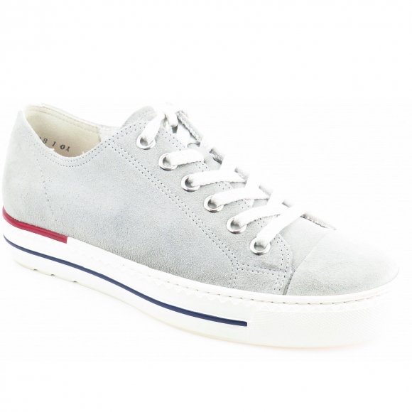 Paul Green Nubuk steel used Sneaker in Hellgrau