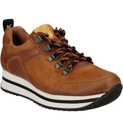 Paul Green Nubuk/Met. cognac/orange Sneaker in braun