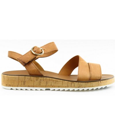 Paul Green Easy Calf Cuoio Plt. Kork Sandale in cuoio Paul Green Easy Calf Cuoio Plt. Kork Sandale in cuoio