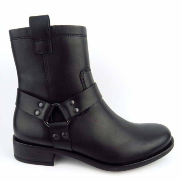 Paul Green Calf Stiefelette in Schwarz