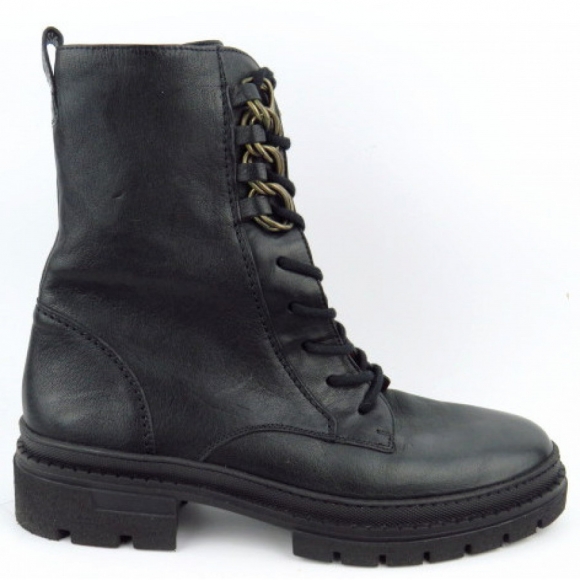 Paul Green Washed Kid Stiefelette in Schwarz