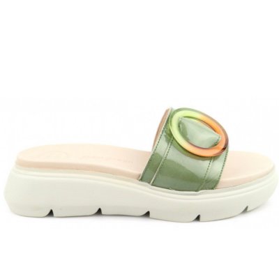 Paul Green Sportlack sage Pantolette in Grün Paul Green Sportlack sage Pantolette in Grün