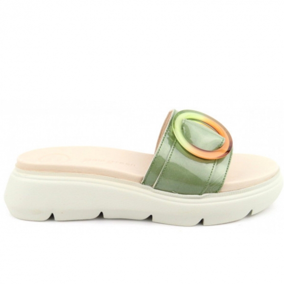 Paul Green Sportlack sage Pantolette in Grün