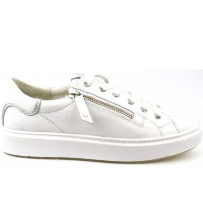 Paul Green Calf Nappa Sneaker in 1 WEISS/SILB