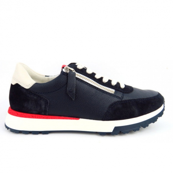 Paul Green Calf Velour space Sneaker in Blau