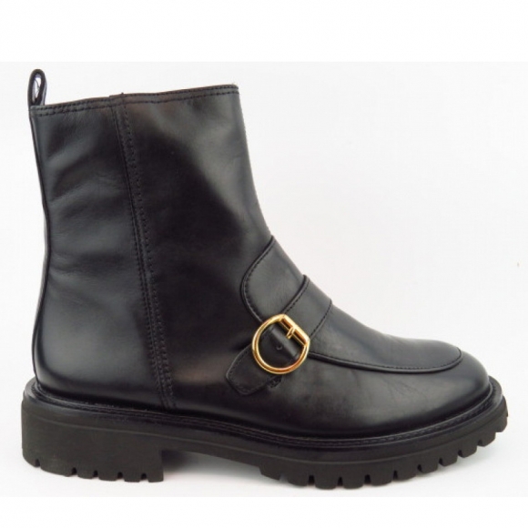 Paul Green Classic Calf black ZIP Stiefelette in Schwarz