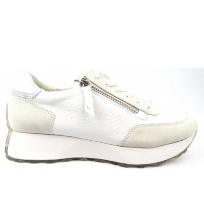 Paul Green Nubuk Mastercalf Soft Sneaker in 1 WHITE/OFFW