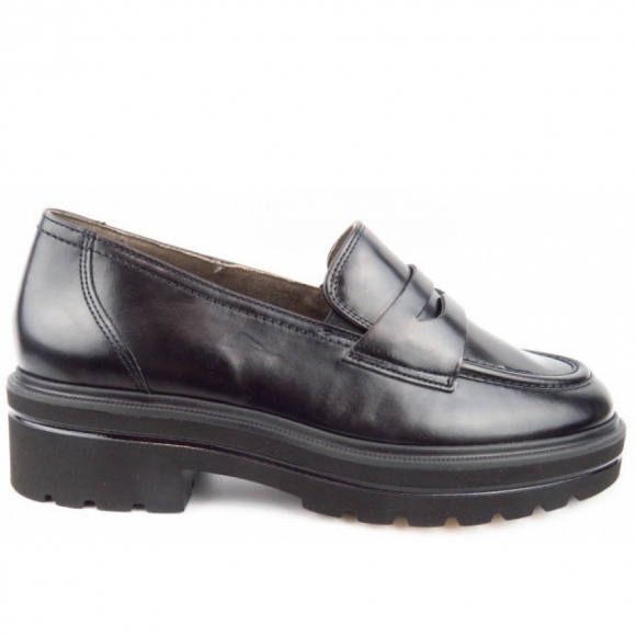 Paul Green Kalbleder Soft Slipper in 0 Schwarz