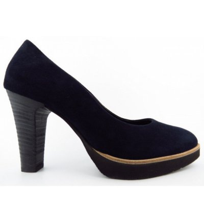 Paul Green Samtziege blau Pumps in blau