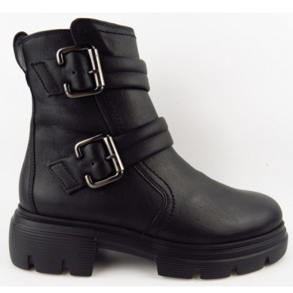Paul Green Calf Stiefelette in Schwarz