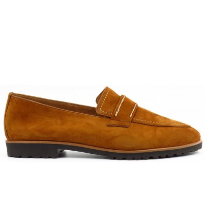 Paul Green Softnubuk cognac Slipper in cognac