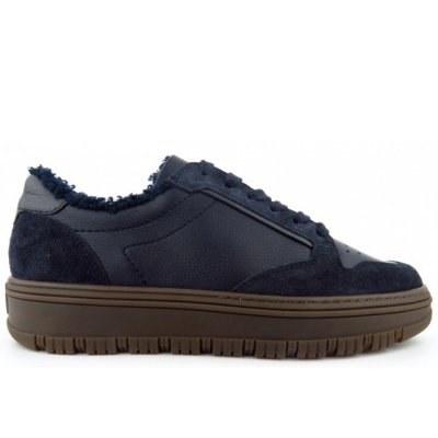 Paul Green Nubuk Calf space sportlicher Schnürer in Blau