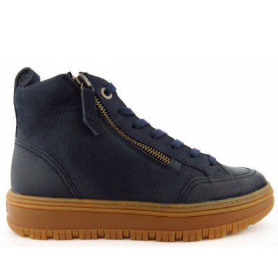 Paul Green Sportnubuk space ZIP Sneaker high in Blau