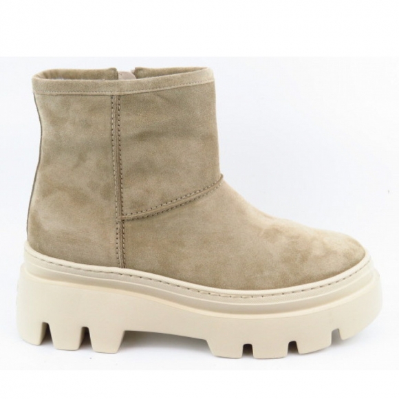 Paul Green Soft Suede grain Stiefelette in Beige