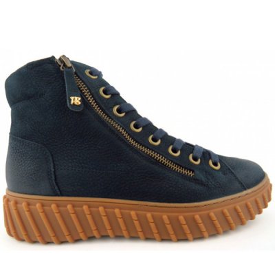 Paul Green Grained Nubuk Ocean Stiefelette in 03 Blau