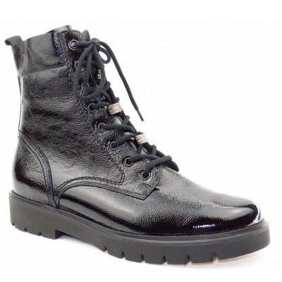 Paul Green Knautschlack schwarz Stiefelette in Schwarz