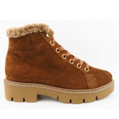 Paul Green Soft Suede toffee Stiefelette in Mittelbraun Paul Green Soft Suede toffee Stiefelette in Mittelbraun