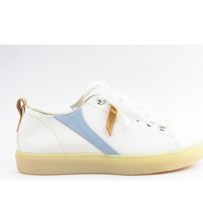 Paul Green Canvas white/sky Sneaker in weiss/hellblau