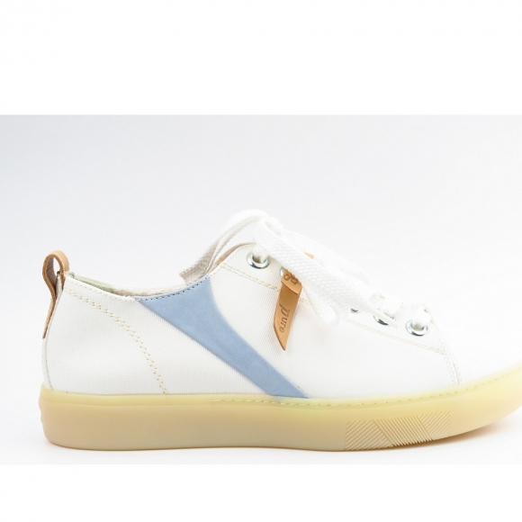 Paul Green Canvas white/sky Sneaker in weiss/hellblau