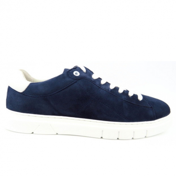 Pius Gabor Nubuk denim white sportlicher Schnürer in 8 denim/white