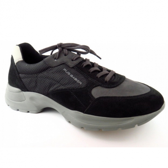 Pius Gabor Nubuk/Nylon black/grey Sneaker in black/dk.grey