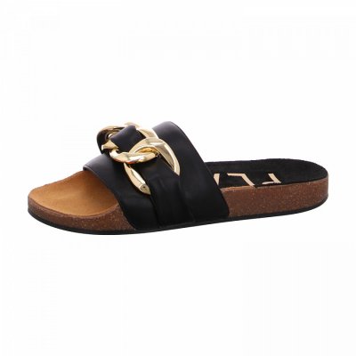 Playa Santa Pantolette in black gold Playa Santa Pantolette in black gold