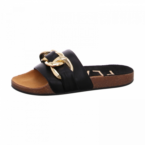 Playa Santa Pantolette in black gold Playa Santa Pantolette in black gold