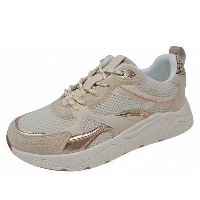 Poelman Sneaker in beige rosegold white