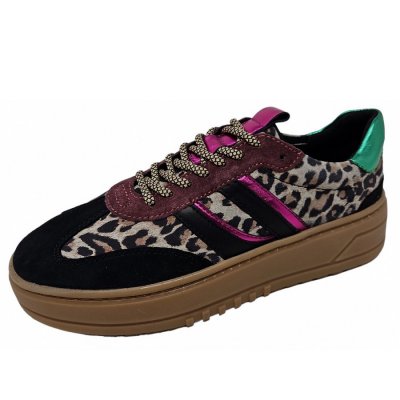 Poelman Sneaker in black brown multi