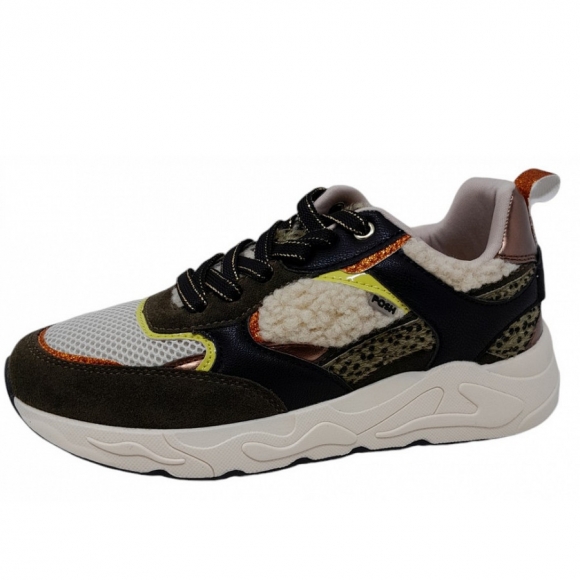 Poelman Sneaker in green combi
