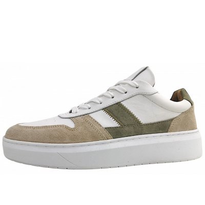 Poelman Enzo sportlicher Schnürer in beige/white/militair102