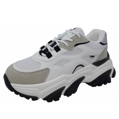 Poelman Sneaker in lt. grey white white