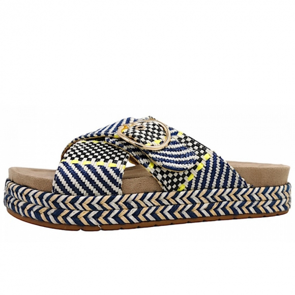 Post Xchange Pantolette in blau multi