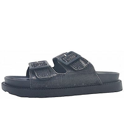Post Xchange Pantolette in Black-Black Post Xchange Pantolette in Black-Black