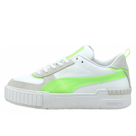 Puma Sneaker in White-Green Glare Vaporous Gray