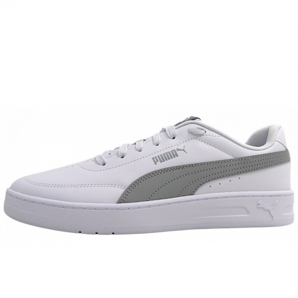 Puma Court Classic Clean sportlicher Schnürer in white/grey