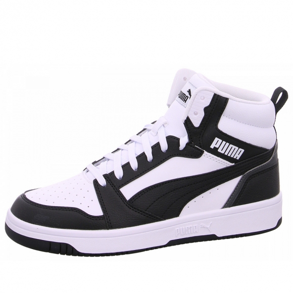 Puma Rebound V6 Mid Jr. Schnürstiefel in 001 white black
