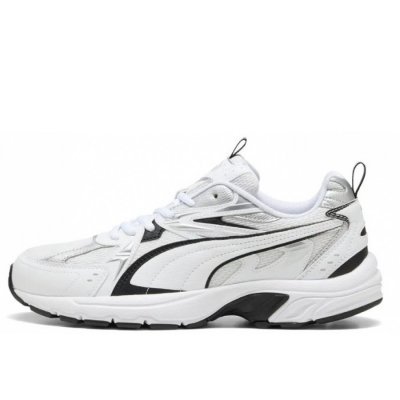Puma Melenio Tech Sneaker in white black silver
