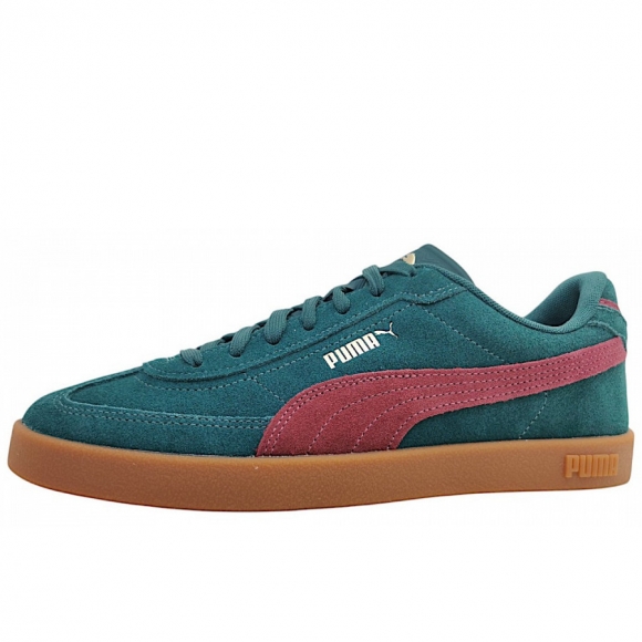 Puma Club II Era Suede sportlicher Schnürer in green/ruby 12